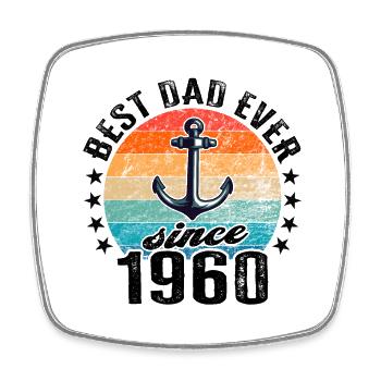 Bester Papa der Welt seit 1960 Vatertag - Viereckiger Kühlschrankmagnet - Weiß - Vorne