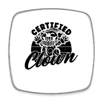 Certified Clown Circus Performer Circus Clowns - Square fridge magnet - white - Front