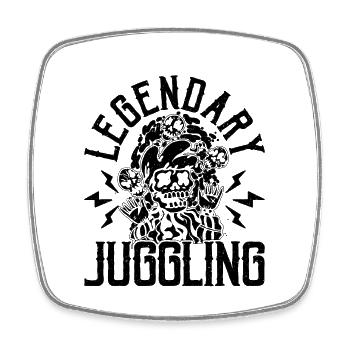 Legendary Juggling Circus Staff Circus Clowns - Square fridge magnet - white - Front