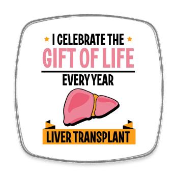 Celebrating the Gift of Life Liver Transplant - Viereckiger Kühlschrankmagnet - Weiß - Vorne