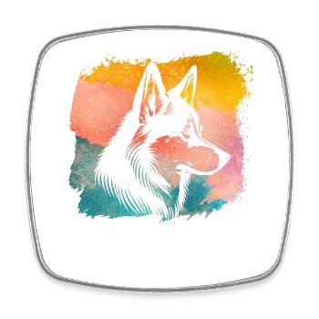 Husky - Square fridge magnet - white - Front