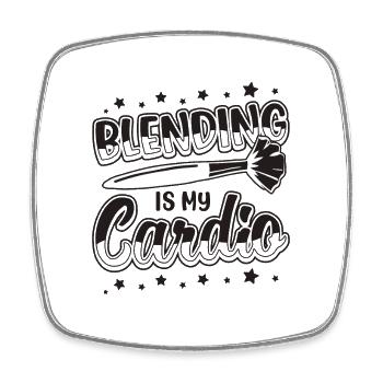 Blending Is My Cardio Cosmetologist Makeup Artists - Square fridge magnet - white - Front