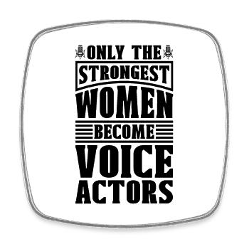Only The Strongest Women Voiceover Voice Actors - Viereckiger Kühlschrankmagnet - Weiß - Vorne