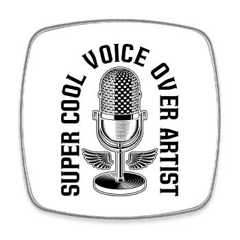 Super Cool Voice Over Artist Drama Voice Actors - Viereckiger Kühlschrankmagnet - Weiß - Vorne