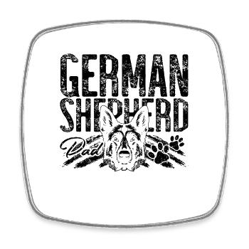 German Shepherd Police Dogs German Shepherd Lover - Viereckiger Kühlschrankmagnet - Weiß - Vorne