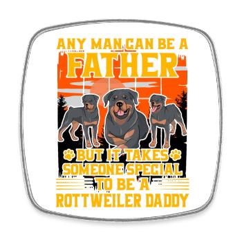 Rottweiler Daddy - Square fridge magnet - white - Front