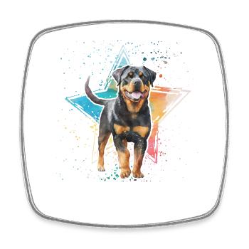 Rottweiler Retro - Square fridge magnet - white - Front