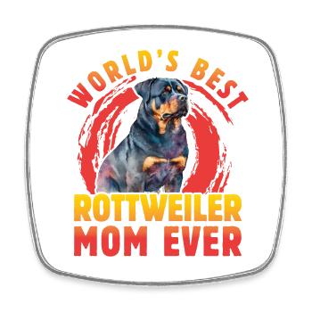 World's best Rottweiler Mom ever - Viereckiger Kühlschrankmagnet - Weiß - Vorne
