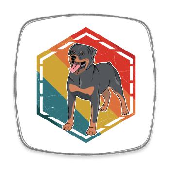 Rottweiler Retro - Square fridge magnet - white - Front