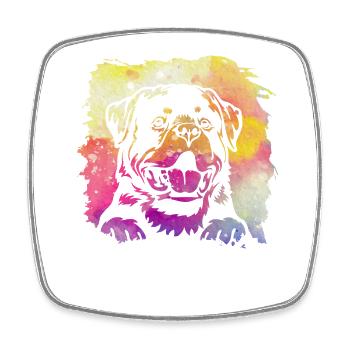 Rottweiler Retro - Square fridge magnet - white - Front