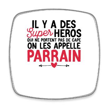 Super-héros sans cape : Les Parrains - Magnet carré - blanc - Devant