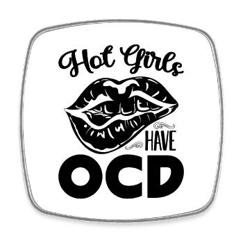 Hot Girls Have Health Care Mental Health Advocate - Square fridge magnet - white - Front