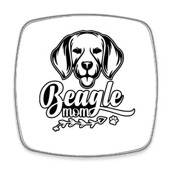 Beagle Mom - Square fridge magnet - white - Front