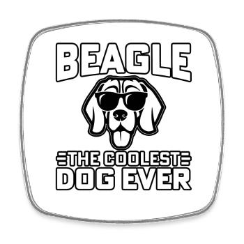 Beagle le chien le plus cool de tous les temps - Magnet carré - blanc - Devant