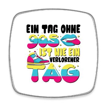 Ein Tag ohne 90s - Viereckiger Kühlschrankmagnet - Weiß - Vorne