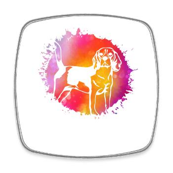 Beagle Dog - Square fridge magnet - white - Front