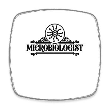 Microbiologist Biologist Science Microbiologists - Square fridge magnet - white - Front