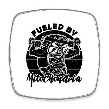 Fueled By Mitochondria Scientist Microbiologists - Square fridge magnet - white - Front