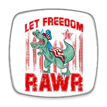 Que la liberté soit rawr - Magnet carré - blanc - Devant