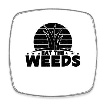 Eat The Weeds Herbalism Retro Herbal Herbalist - Viereckiger Kühlschrankmagnet - Weiß - Vorne