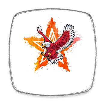 July 4 Eagle - Square fridge magnet - white - Front