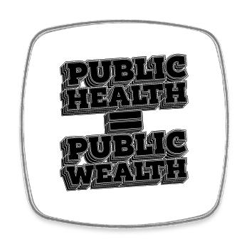 Santé publique Scientifique public Travailleur de la santé - Magnet carré - blanc - Devant