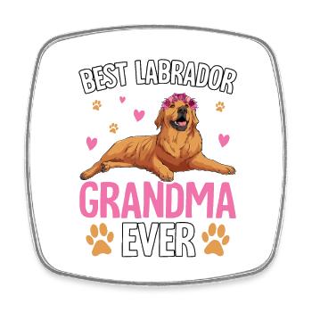 BEST LABRADOR GRANDMA EVER - Square fridge magnet - white - Front