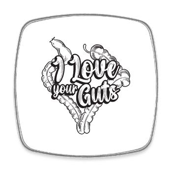 I Love Your Guts Dietitian Nutritionist Dietitians - Square fridge magnet - white - Front
