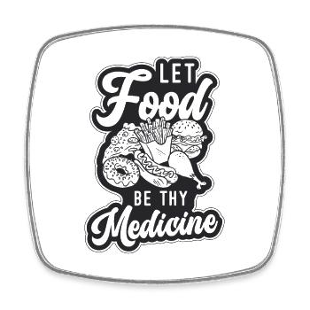 Let Food Be Thy Medicine Nutrition Dietitians - Square fridge magnet - white - Front
