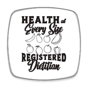 Health At Every Size Loves Nutritionist Dietitians - Square fridge magnet - white - Front