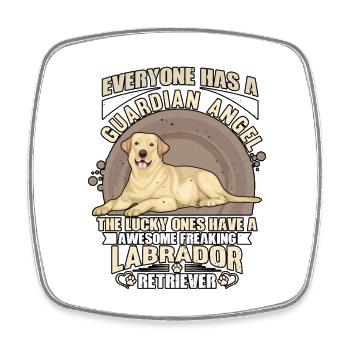 Labrador Funny Saying - Square fridge magnet - white - Front