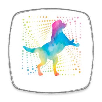 Labrador Retro - Square fridge magnet - white - Front