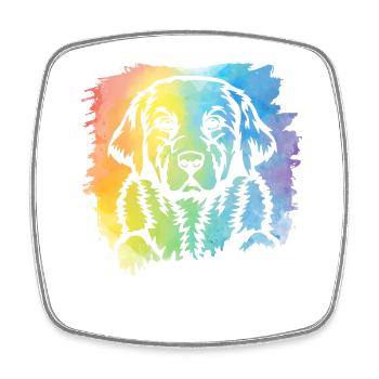 Labrador Retro - Viereckiger Kühlschrankmagnet - Weiß - Vorne