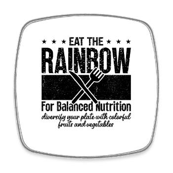 Eat The Rainbow For Balanced Nutrition Dietitians - Square fridge magnet - white - Front