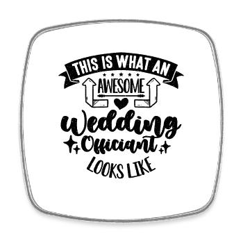 This Is What An Awesome Wedding Ordained Officiant - Viereckiger Kühlschrankmagnet - Weiß - Vorne