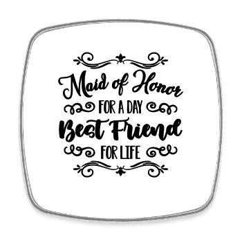 Maid Of Honor For A Day Bachelorette Party Bridal - Viereckiger Kühlschrankmagnet - Weiß - Vorne