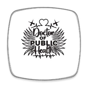 Doctor Of Public Epidemiologist Healthcare Worker - Square fridge magnet - white - Front