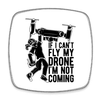If I Can't Fly My Drone Racing Machine Drone Racer - Viereckiger Kühlschrankmagnet - Weiß - Vorne