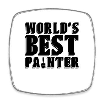 World's Best Craftsmanship Paint Brush Painters - Viereckiger Kühlschrankmagnet - Weiß - Vorne