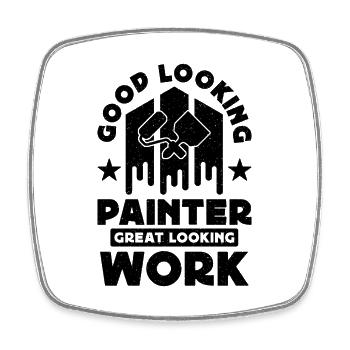 Good Looking Painter Paint Brush Craftsmen Painter - Viereckiger Kühlschrankmagnet - Weiß - Vorne