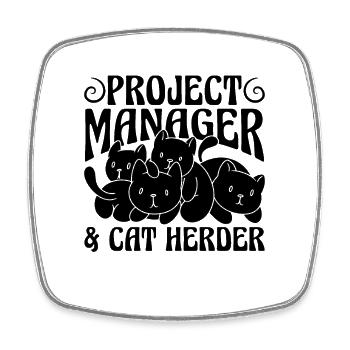 Project Manager & Team Leader Project Manager - Square fridge magnet - white - Front