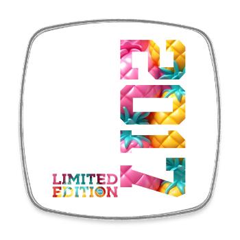 9. GEBURTSTAG LIMITED EDITION 2017 - Viereckiger Kühlschrankmagnet - Weiß - Vorne
