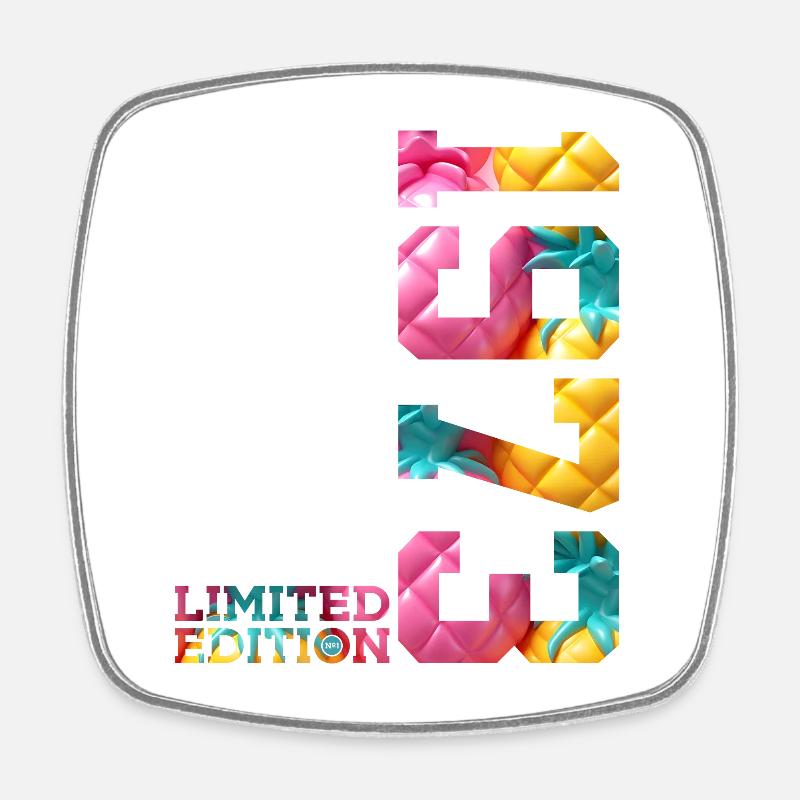 53RD BIRTHDAY LIMITED EDITION 1973 - Square fridge magnet - white