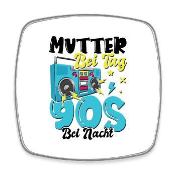 Mutter bei Tag 90s bei Nacht - Viereckiger Kühlschrankmagnet - Weiß - Vorne