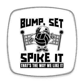 Bump Set Spike It Volleyballer Volleyball Player - Viereckiger Kühlschrankmagnet - Weiß - Vorne