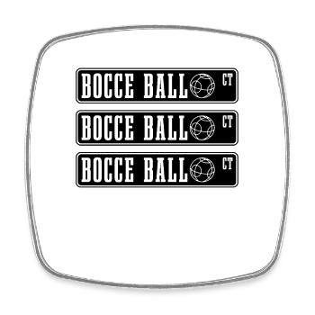 Bocce Ball Pétanque Boules Balle Sport Joueur de pétanque - Magnet carré - blanc - Devant