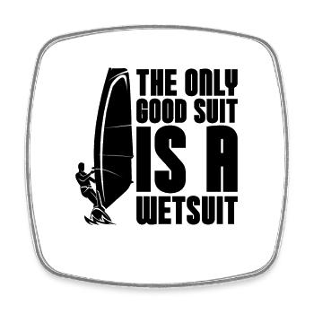 The Only Good Suit Kitesurfing Windsurfing Lover - Viereckiger Kühlschrankmagnet - Weiß - Vorne