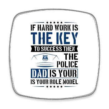 Polizei Polizist Polizeibeamte - Viereckiger Kühlschrankmagnet - Weiß - Vorne