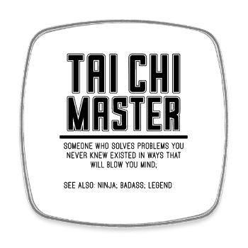 Tai Chi Master Someone Who Solves Tai Chi Chuan - Viereckiger Kühlschrankmagnet - Weiß - Vorne