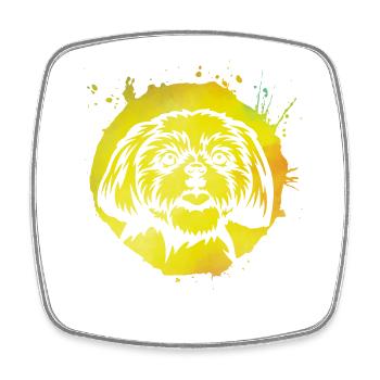 Shih Tzu - Viereckiger Kühlschrankmagnet - Weiß - Vorne